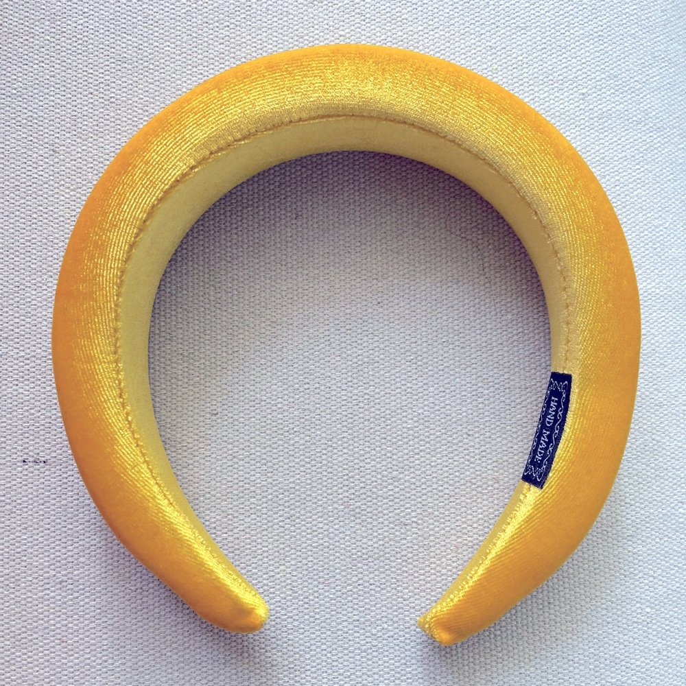 Handmade Padded Headband Yellow
